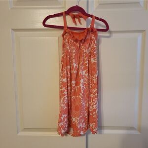 Old Navy peach/white haulter top dress